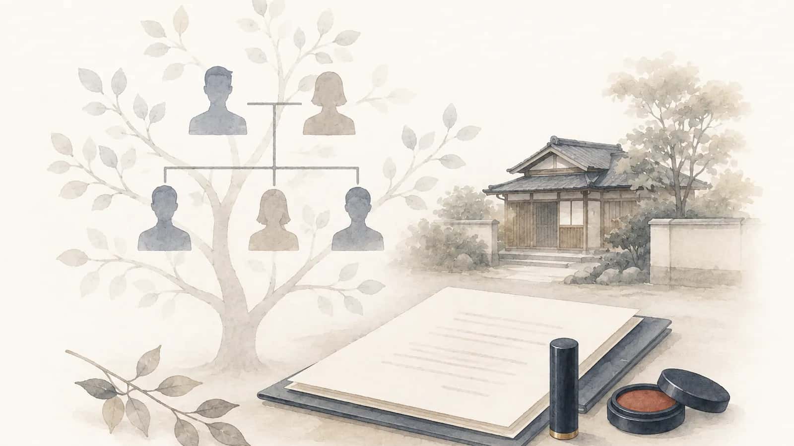 整理家庭、住宅与继承文件的示意图